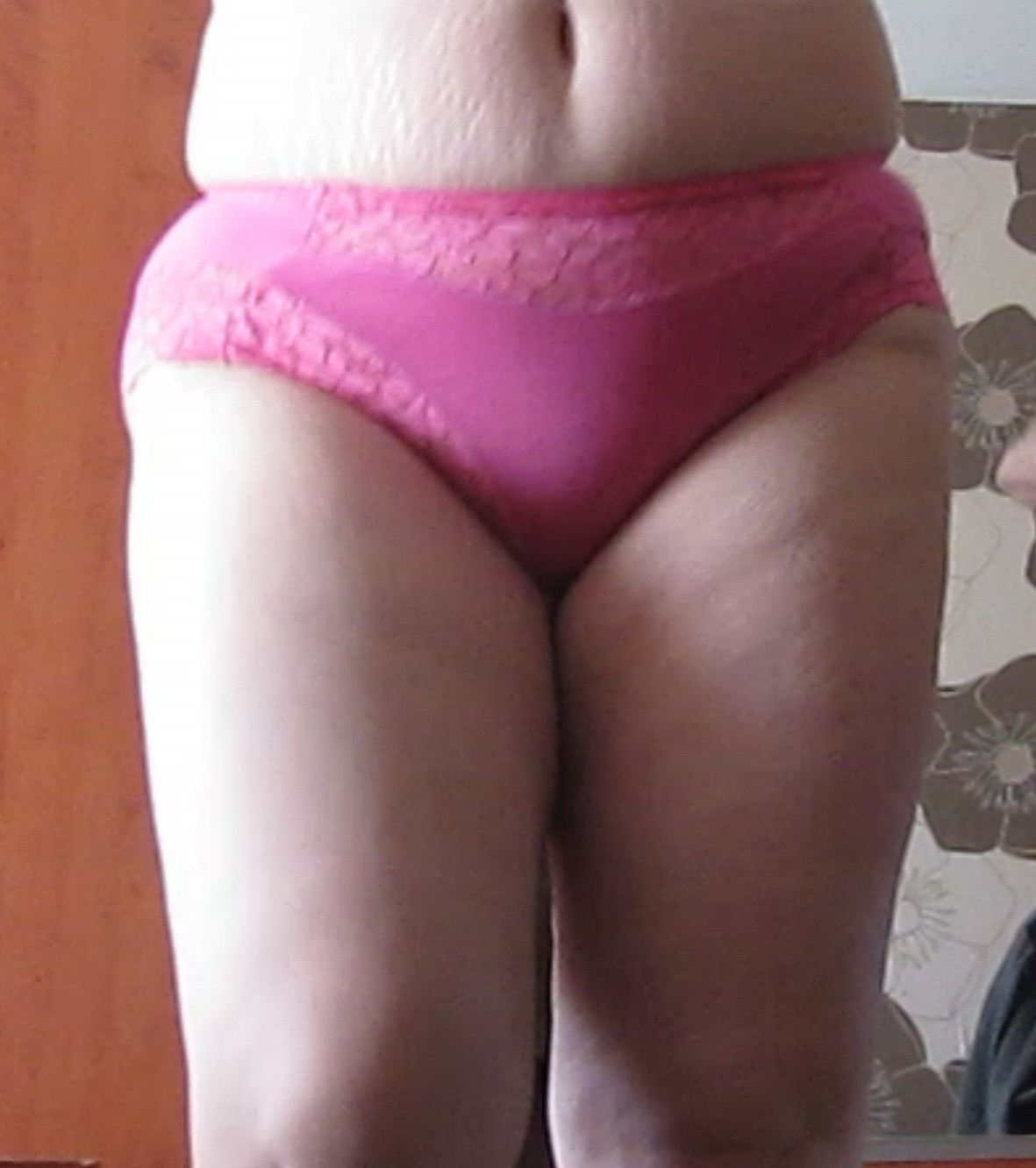 wife ass in pink panties - N