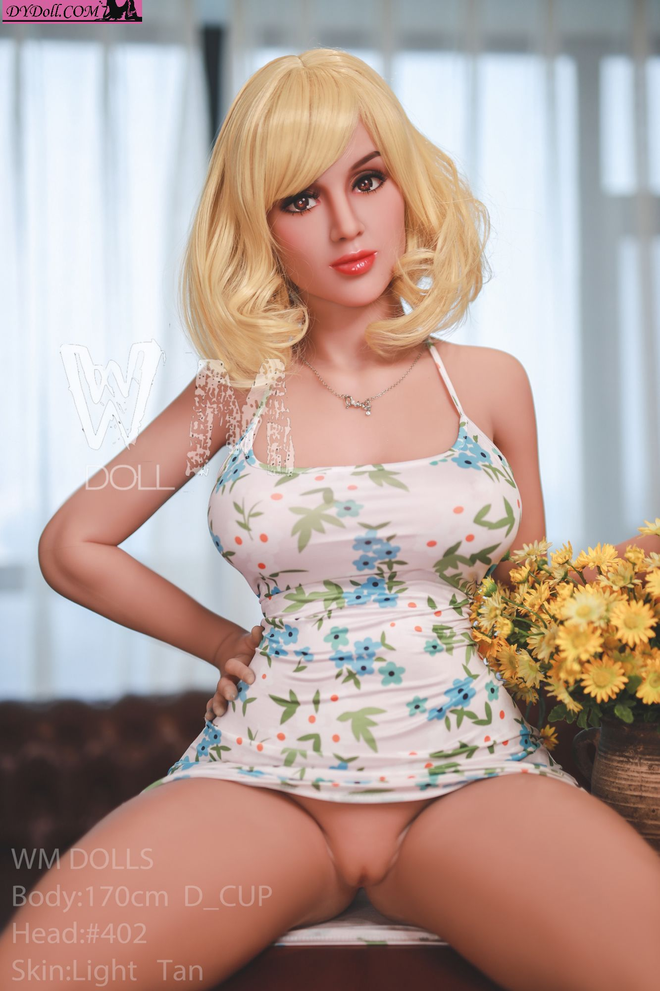 Blonde teen sex doll with curvy body - N