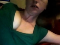 UK girl quick boob flash on webcam