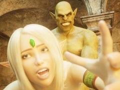 3D Elf Princesses Fucked by Orcs!